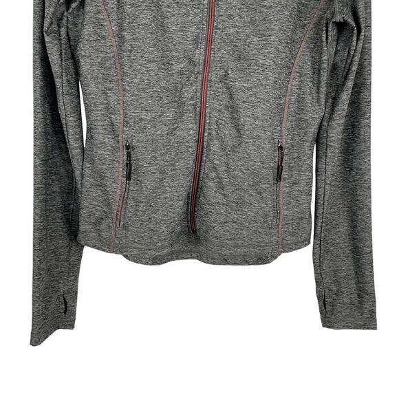Bench Women's size Medium Gray Compression zipper front athletic jacket - Picture 4 of 7